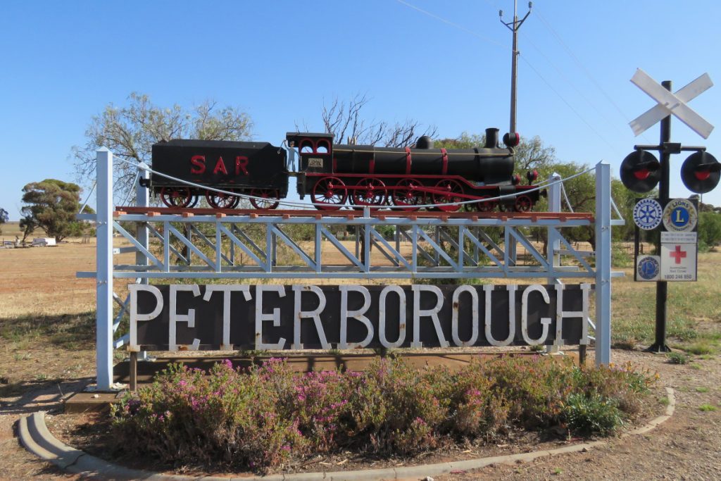 Peterborough town entry sign